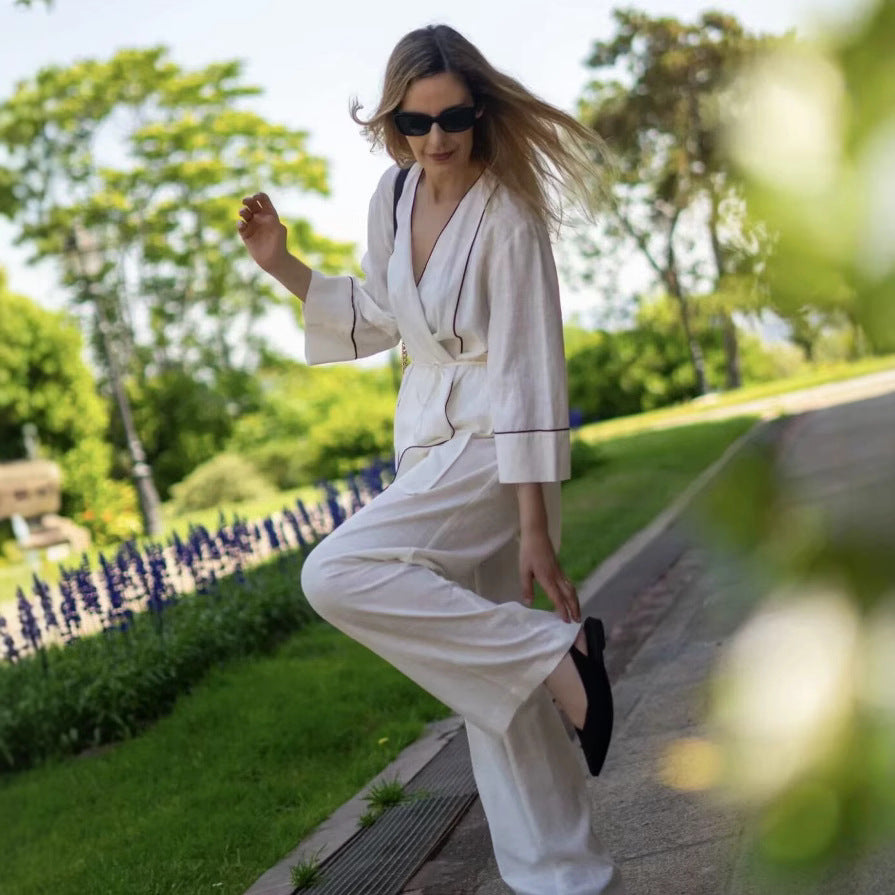 Dame bred Palazzo-bukser med elegant talje Stilla