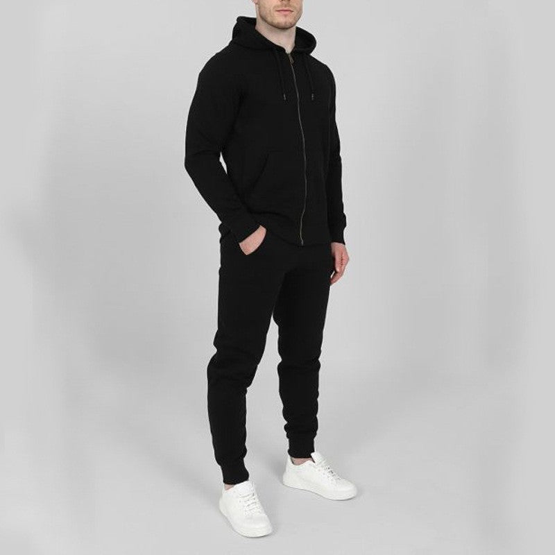 Herren sporty joggingdragt sæt med praktiske lommer og høj krave Skovae