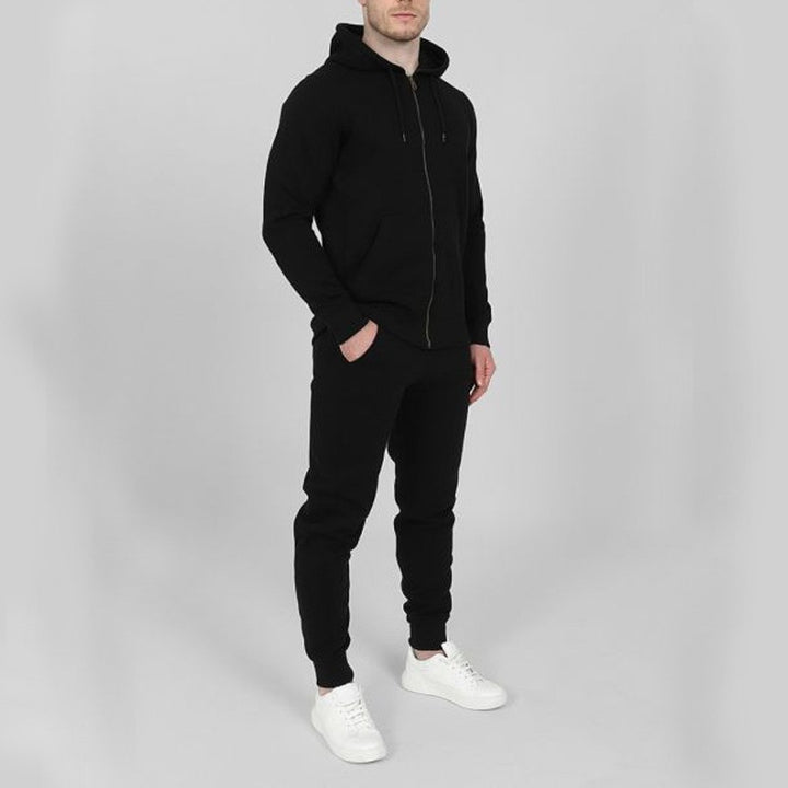 Herren sporty joggingdragt sæt med praktiske lommer og høj krave Skovae