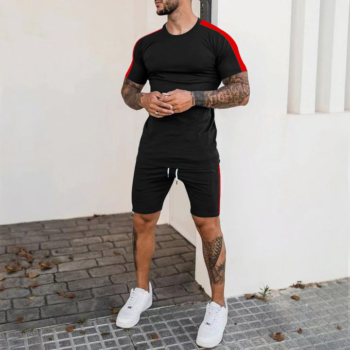 Herrer Sporty Kortærmet T-shirt og Shorts Sæt Stilla