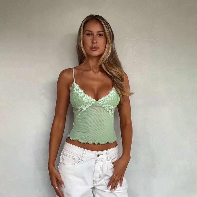 Dame Spids-Trim Cami Top Stilla