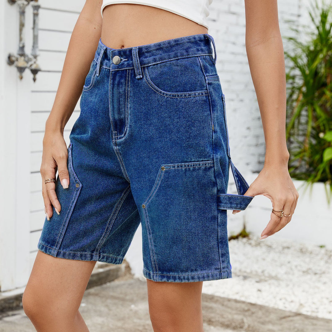 Dame Utility Denim-Shorts Stilla