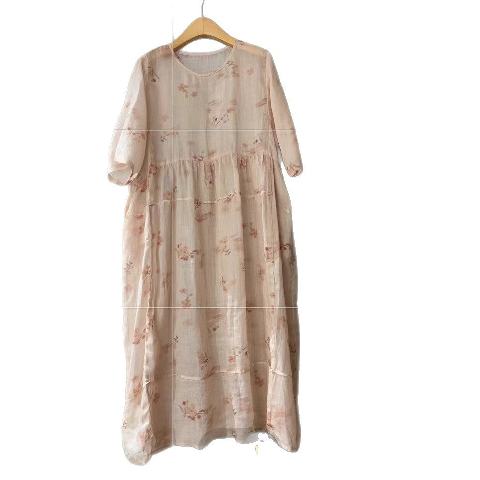 Femme Flydende Floralt Print Maxi Kjole Stilla