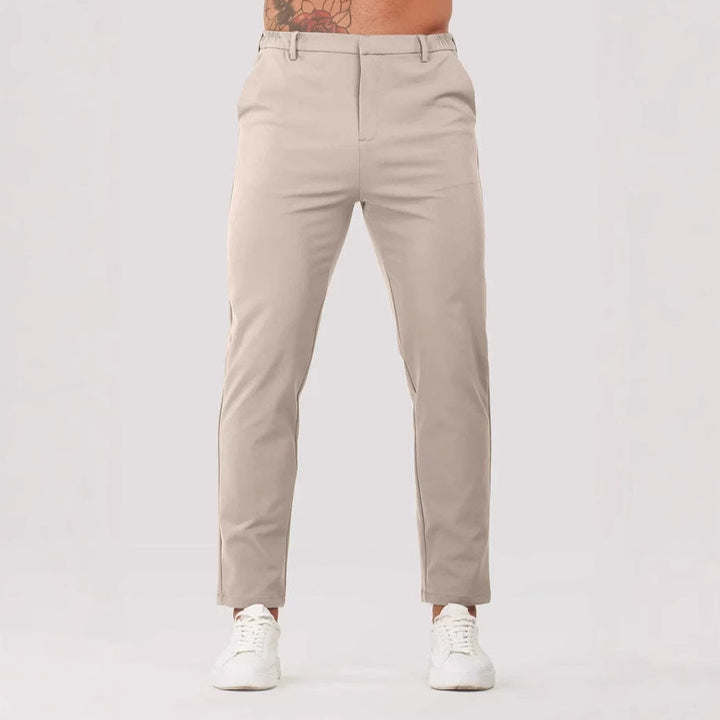 Herre Slim-Fit Chino bukser med elastisk talje og dekorative detaljer Stilla