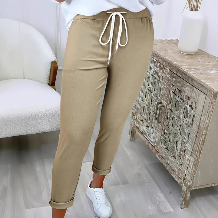 Dame Relaxed Fit Justerbar Talje Bukser Stilla