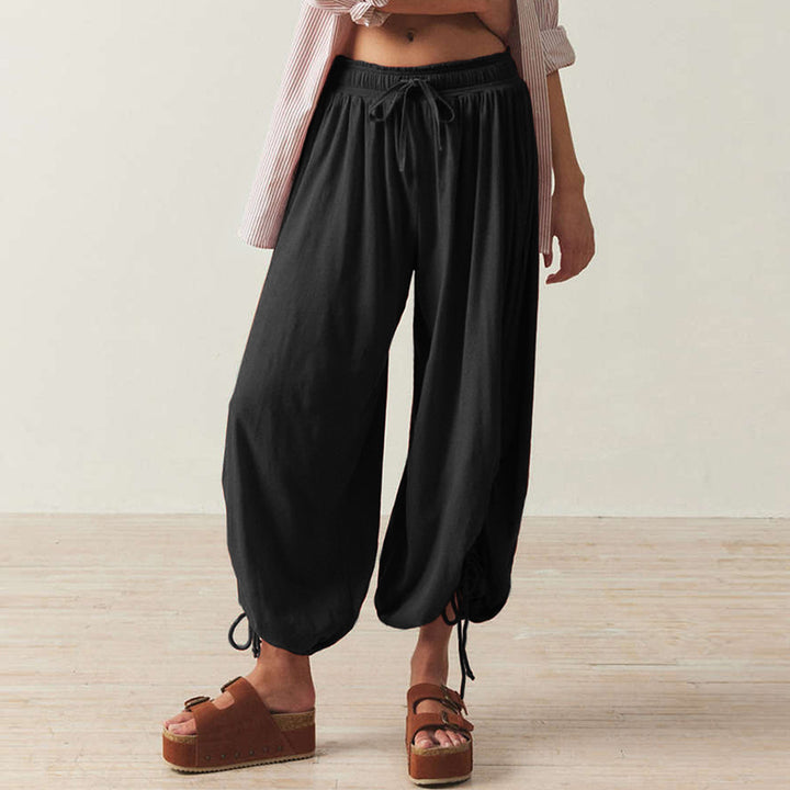 Dame afslappede Joggpants med variabel rynk og side slidsdetaljer Stilla