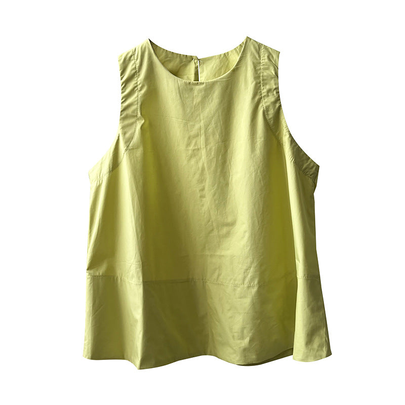 Dame ærmeløs top med elegant satin-finish og afslappede shorts Stilla