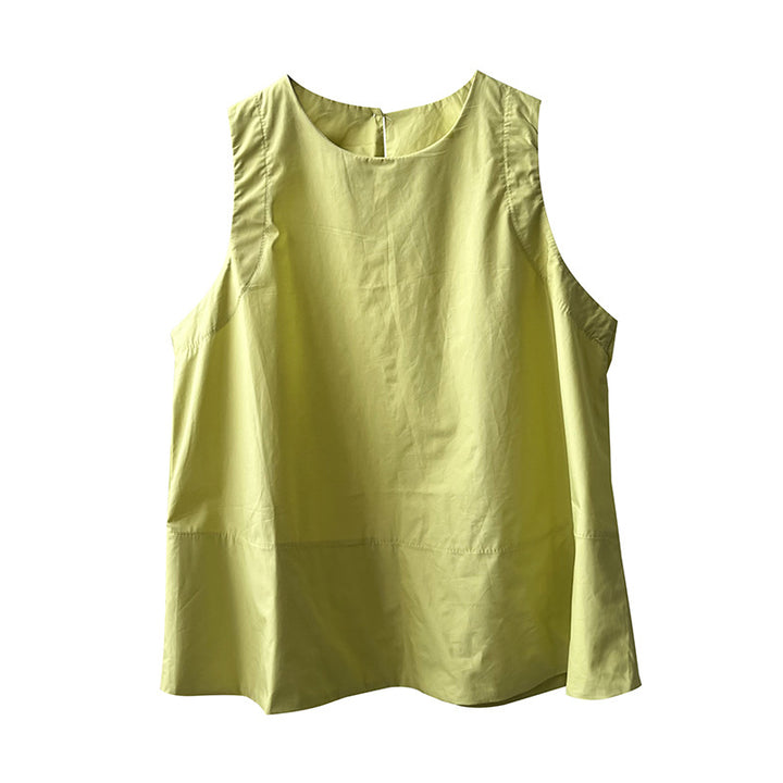 Dame ærmeløs top med elegant satin-finish og afslappede shorts Stilla