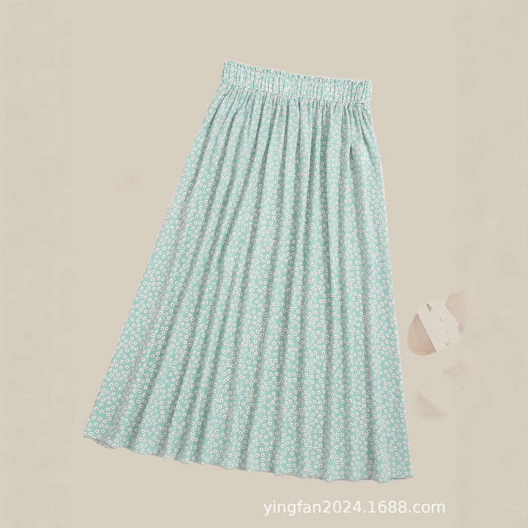 Dame Floral Print Maxi Skørt Stilla