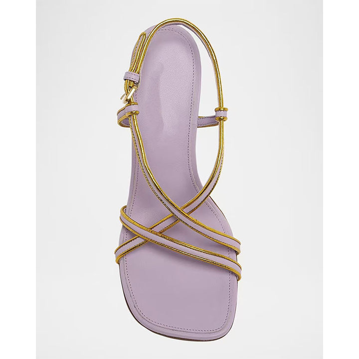 Femme Strappy Flade Sandaler med Metallic-Accent Stilla