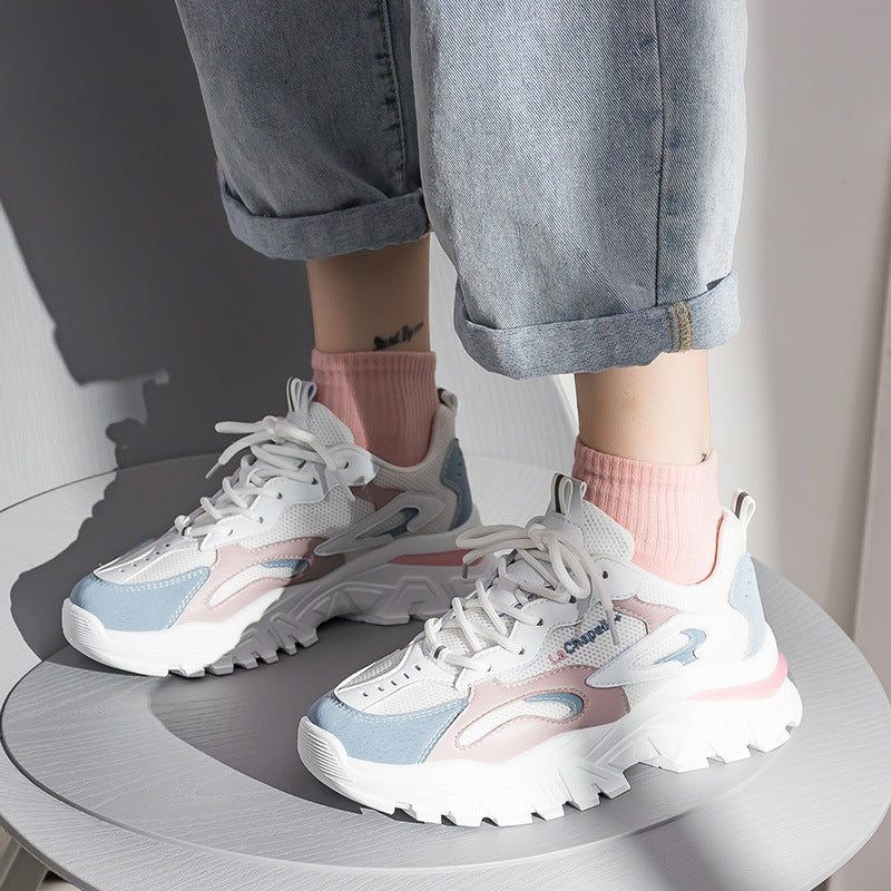 Dame Sporty Chunky Sneakers med åndbart overflade og stabil profil sål Stilla