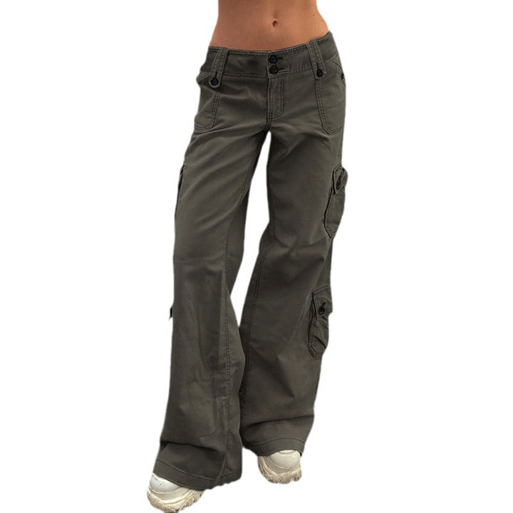 Damen Cargo-Hose mit praktischen Seitentaschen und hohem Bund Skovae
