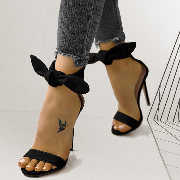 Dame Stiletto Sandaler med modebue og komfortabel sål Stilla