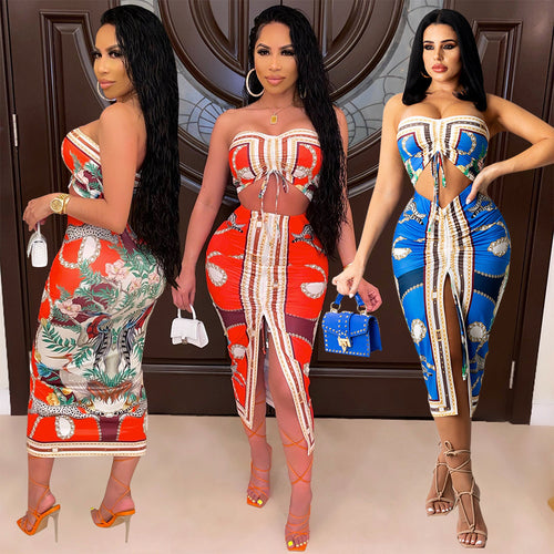 Dame strapless Bodycon kjole sæt Stilla