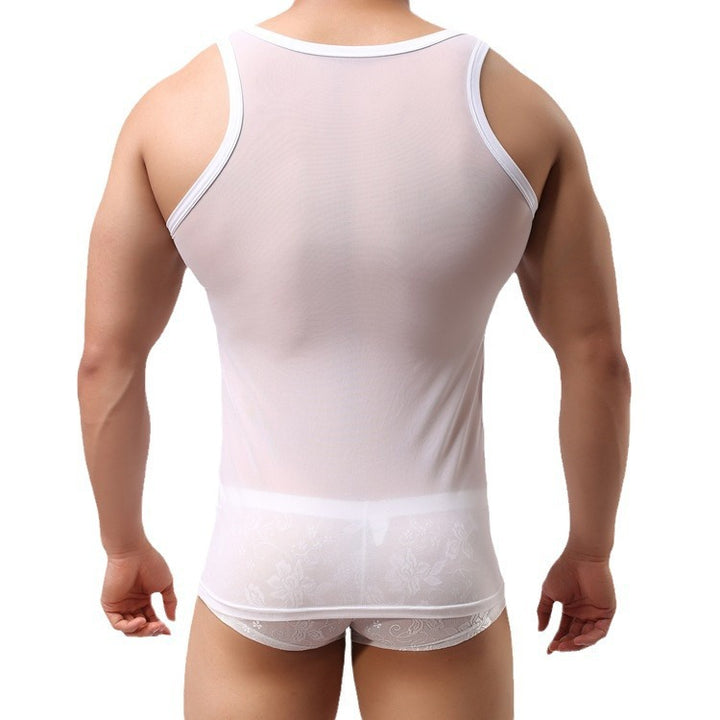 Herrer muskelshirt lavet af let, åndbart stof Stilla