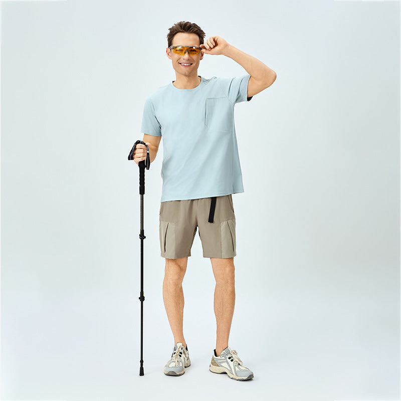 Herrer sporty T-shirt og korte sportshorts Stilla