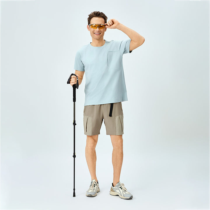 Herrer sporty T-shirt og korte sportshorts Stilla