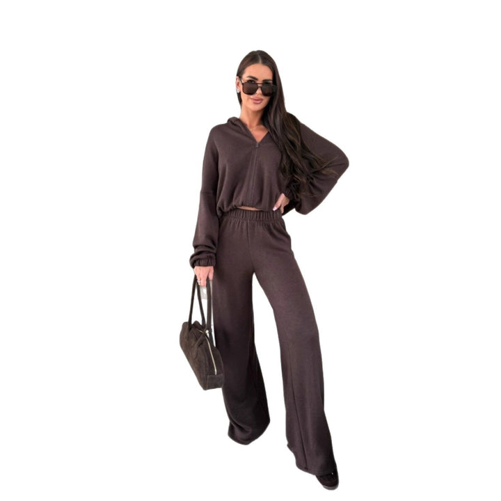 Kvinders loungewear-dragt med løstsiddende pasform og moderne hættebluse Skovae