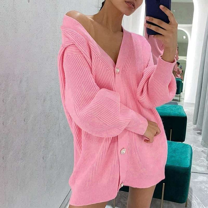 Femme Relaxed Fit Button-Up Cardigan Stilla