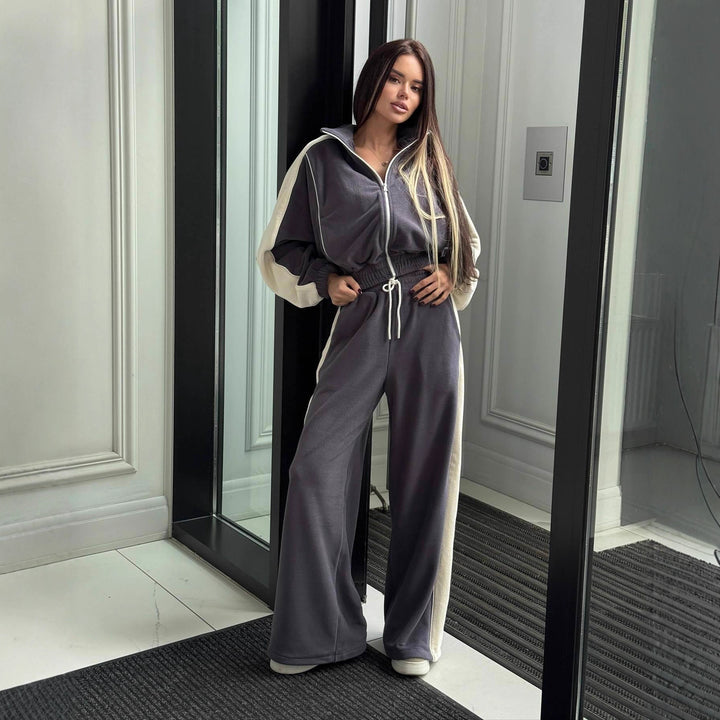 Kvinders oversized tracksuit med grafisk print og brede bukser Stilla