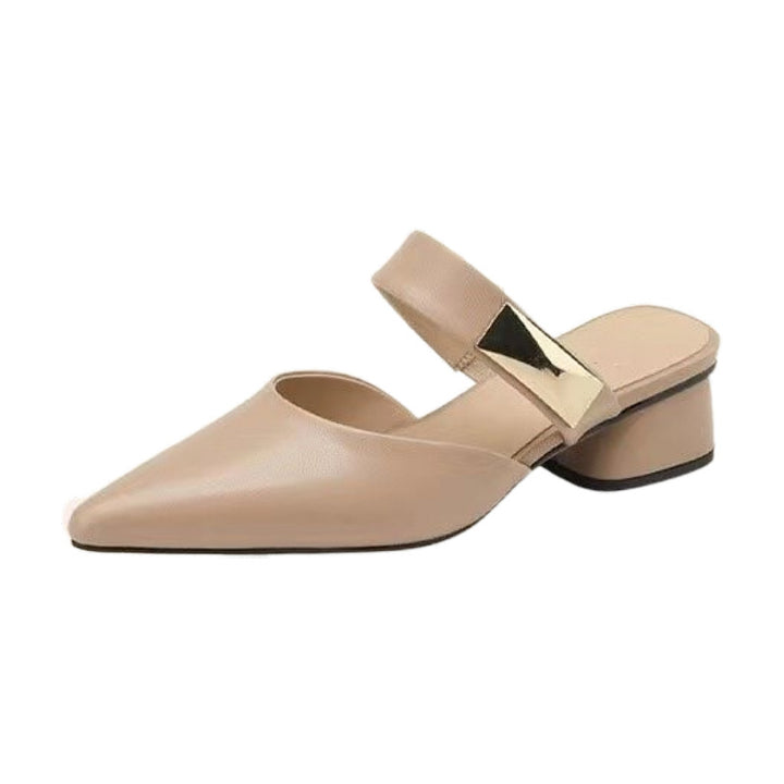 Dame Slingback-pumps med elegant blokhæl og moderne spænde-detajle Stilla