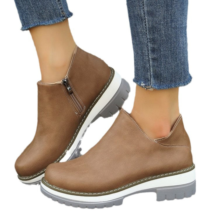 Dame moderne Ankle Boots med sidelivsningslås og komfortabelt fodseng Stilla