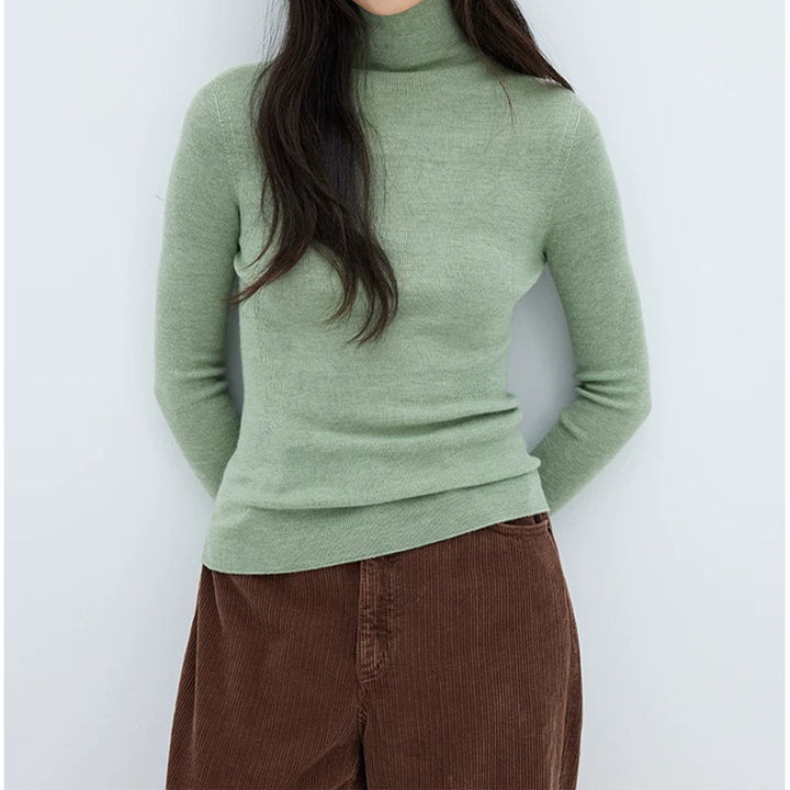 Dame rullekravesweater i fin strikkvalitet Stilla
