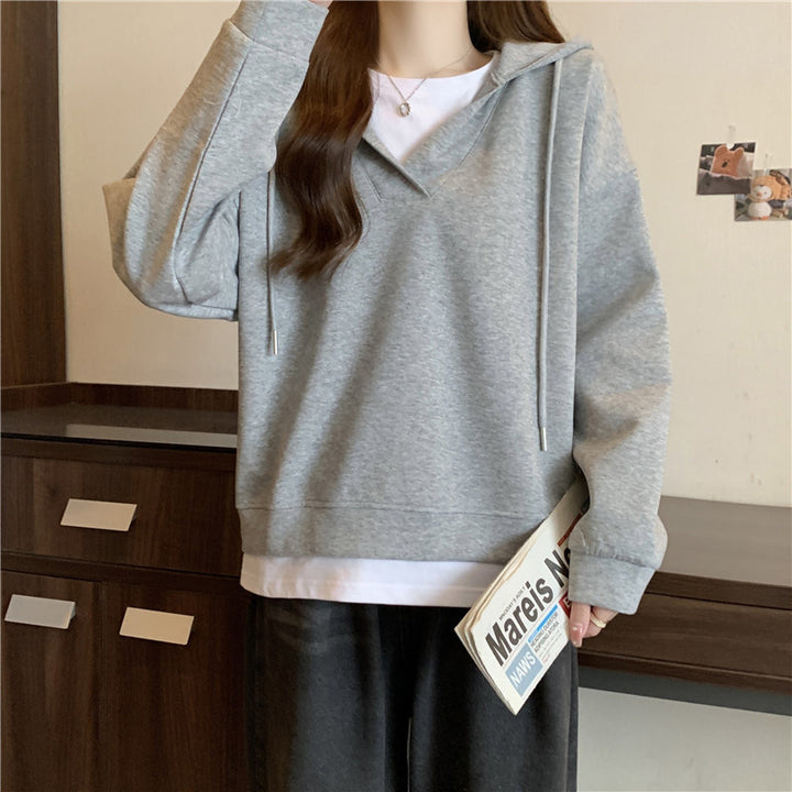 Dame Casual Zip-Up Hoodie med elegant udskæring Stilla
