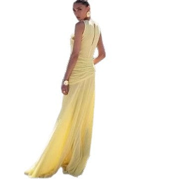 Femme High-Slit Chiffon Aftenkjole Stilla