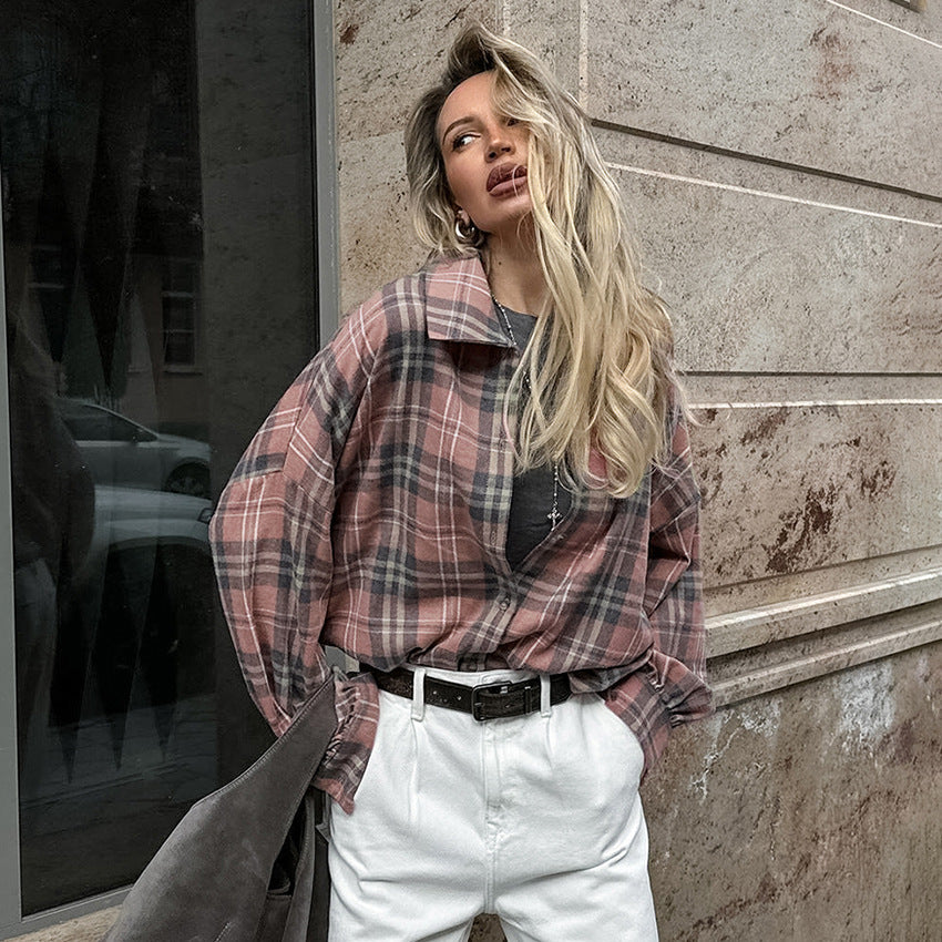 Dame Ternede Overshirt-Bluse med afslappet snit og praktiske lommer Stilla