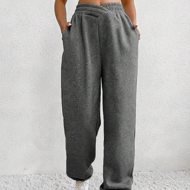 Dame fritids-sweatpants med elastisk talje og sidelommer Stilla
