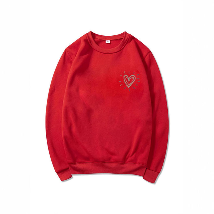 Kvinderne Oversized Hoodie med Sødt Hjerte Motiv og Casual Snit Stilla
