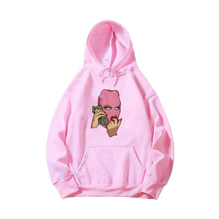 Dame hoodie med kunstnerisk grafisk design Skovae