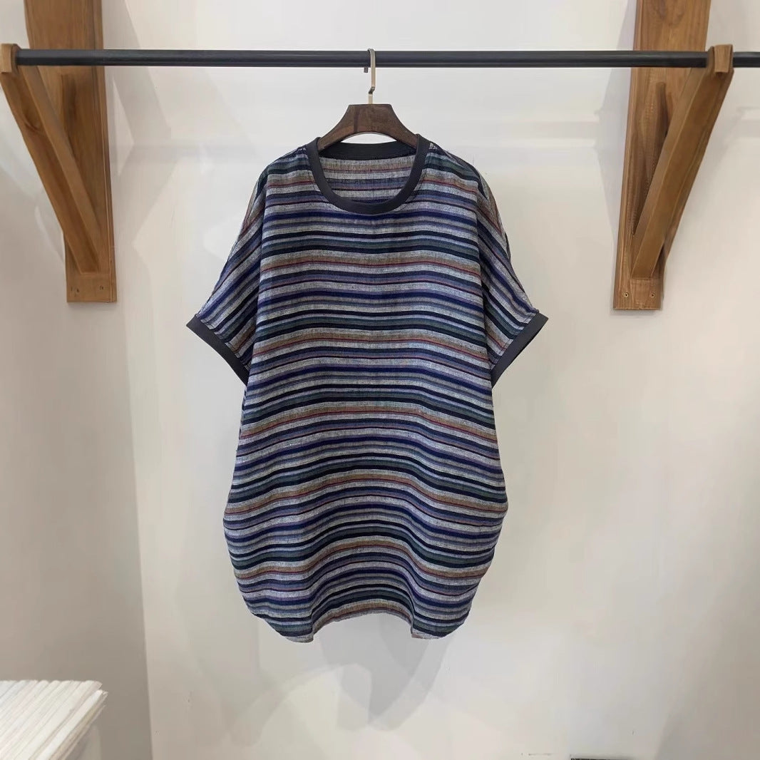 Femme Rutig Oversized Tunika-Top Stilla