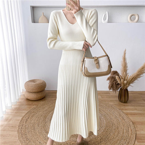 Femme Rib langærmet Maxi-kjole Stilla