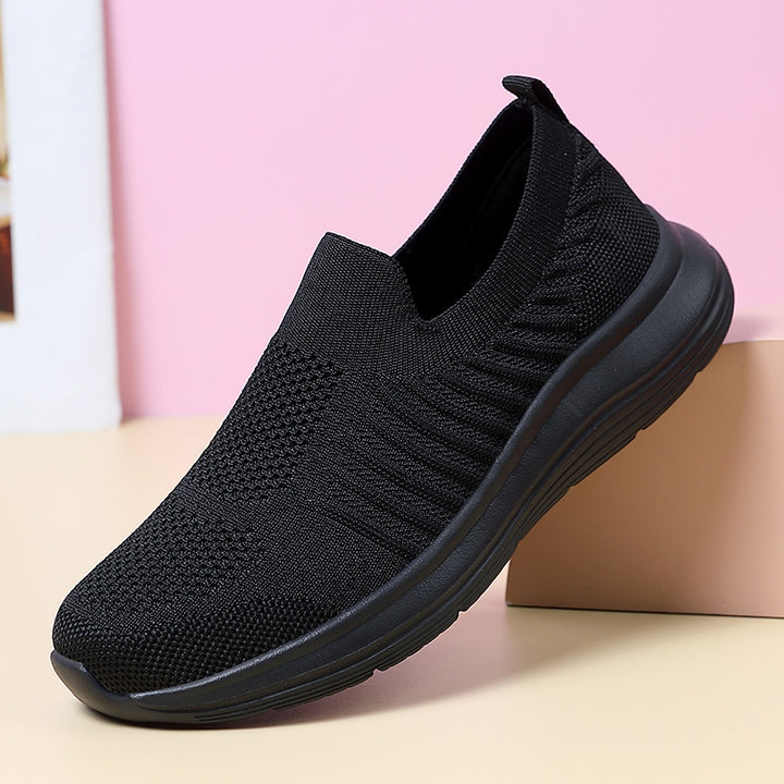 Dame nan åndbar strik-sneakers med viskoelastisk indersål og fleksibel gummiydersål Skovae