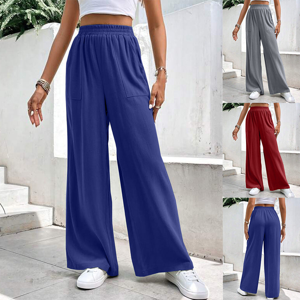 Dame Bred High-Waist-Bukser Stilla