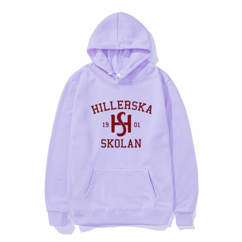 Kvinders hætte sweatshirt med klassisk skolemotiv og hyggelig indvendig for.