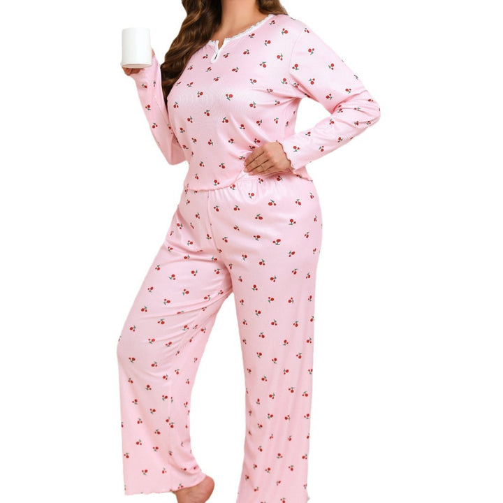 Dame Comfort-Pyjama-sæt med delikat blomsterdesign Stilla