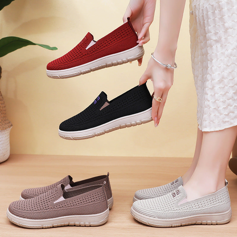 Dame Åndbare Slip-On Fritidssko med elastisk Komfort-overdel Stilla