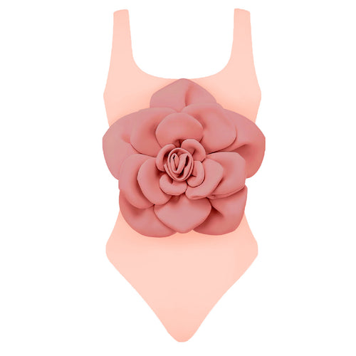 Dame Én-delt Badedragt med iøjnefaldende Blomstermotiv og elegant Silhuet Stilla