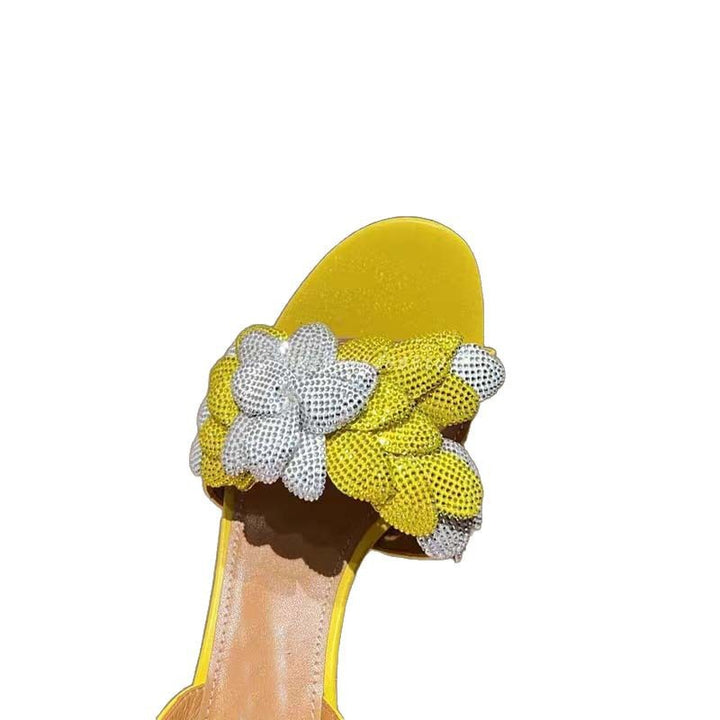 Femme Elegante Slingback-Højhælede med dekorativ rhinestone-knude Stilla
