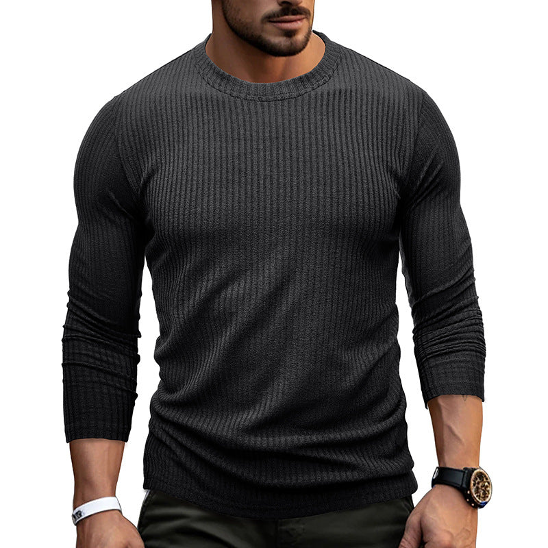 Herren finstrikket pullover med moderne ribdesign og elegant snit Stilla