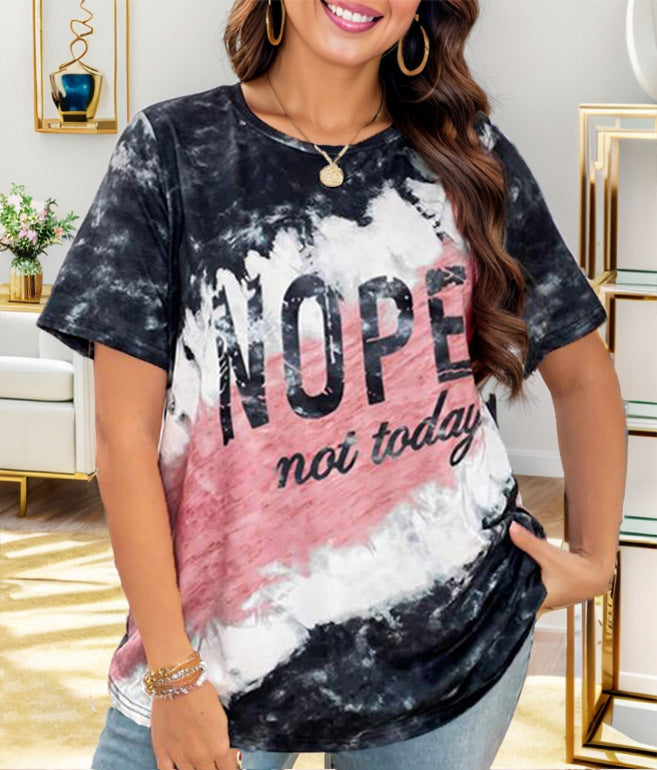 Dame casual T-shirt med statement-print Stilla
