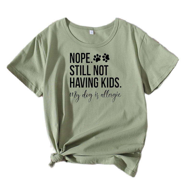 Kvinder Humoristisk Kæledyrelsker Grafik T-Shirt Stilla