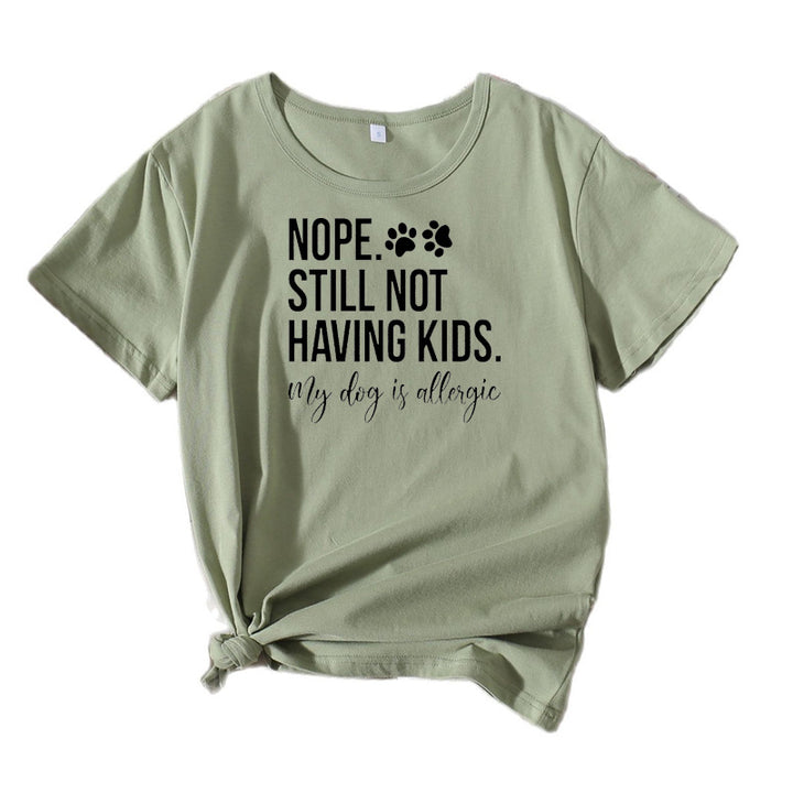 Kvinder Humoristisk Kæledyrelsker Grafik T-Shirt Stilla