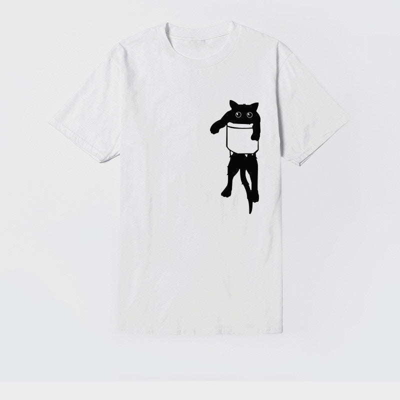 Dame T-shirt med kreativt dyremotiv og løs pasform Stilla