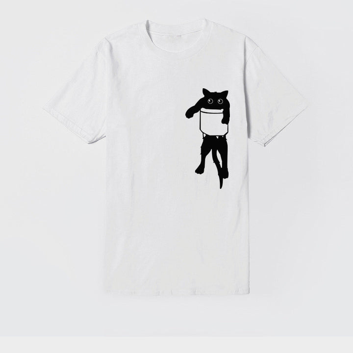 Dame T-shirt med kreativt dyremotiv og løs pasform Stilla