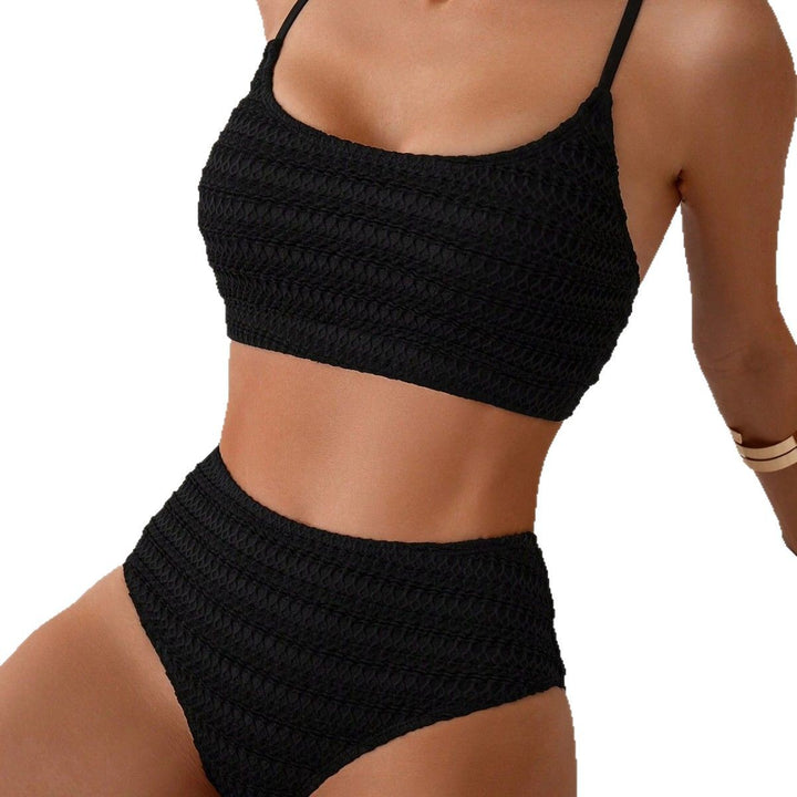 Dame Crop-Top-Bikini med høj talje Skovae