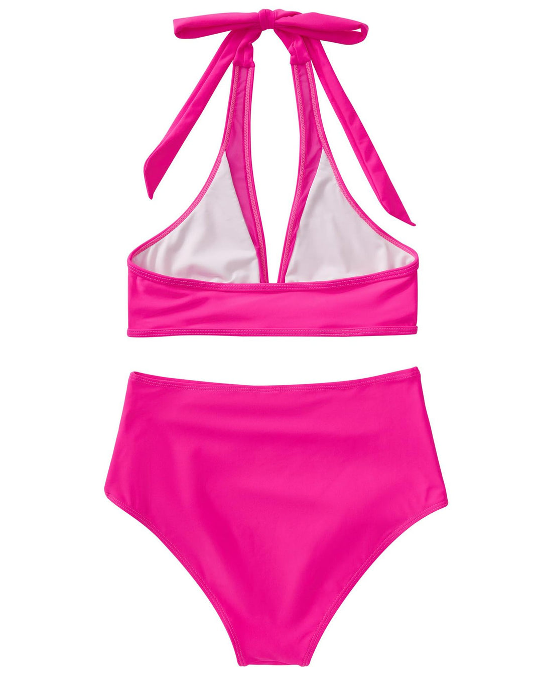 Dame Bikini-sæt med elegant V-udskæring og høj taljebund Stilla